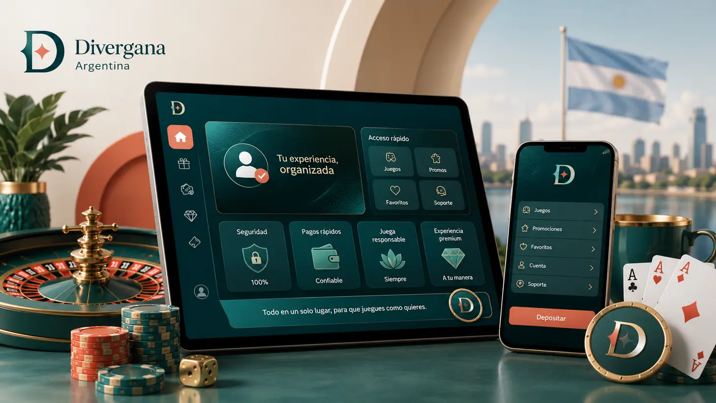 Divergana Argentina en tablet y teléfono